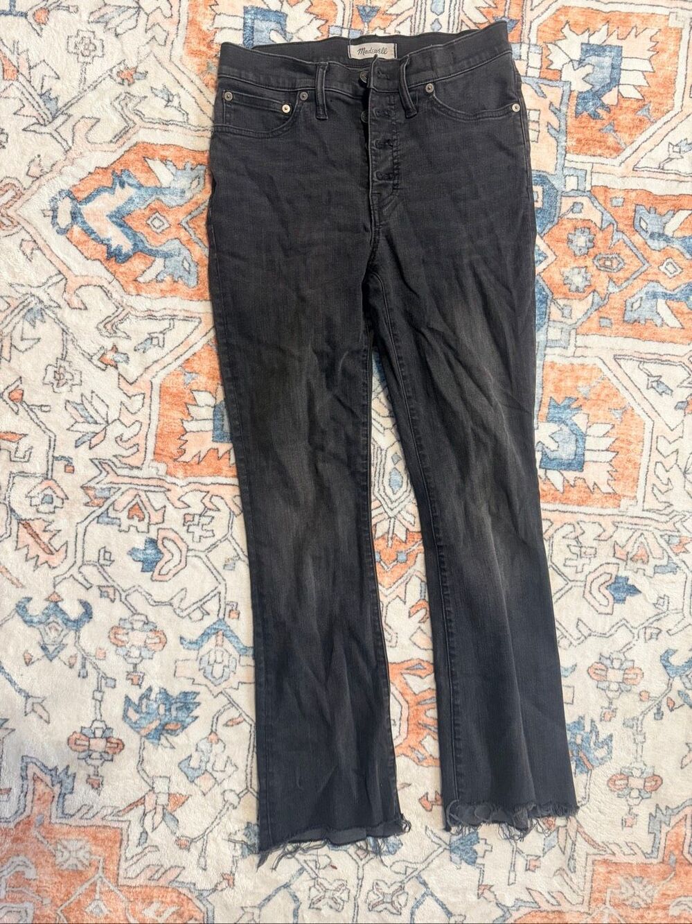 Madewell Cali Demi-Boot Jeans Women's Size 27 Tall Black Denim Pants